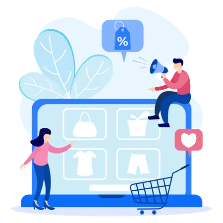 E Commerce Website  Illustration