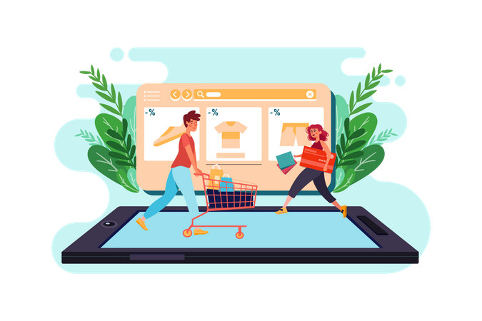 E-commerce Website  Illustration