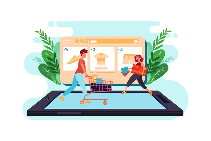 E-commerce Website  Illustration