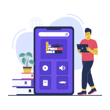 E-learning app  Illustration