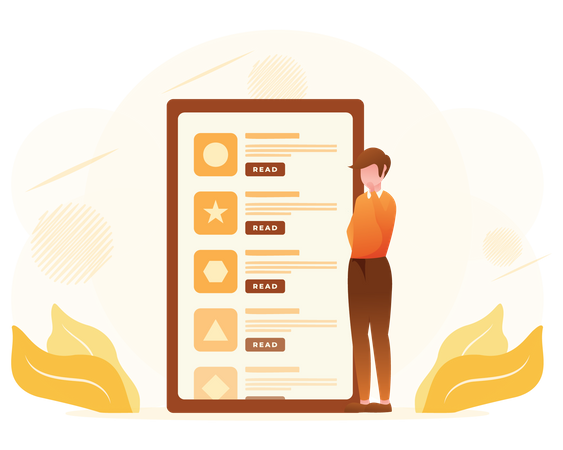 E Learning app  일러스트레이션