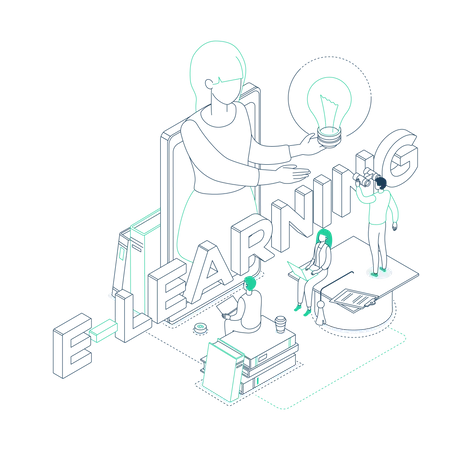 E-learning concept  Illustration
