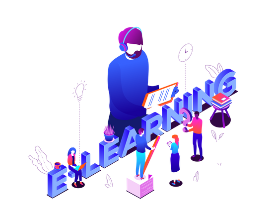 E-learning  Illustration