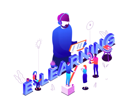 E-learning  Illustration