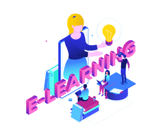 E-learning  Illustration