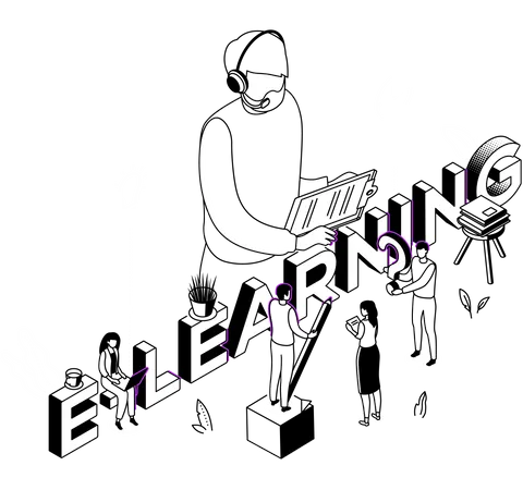 E-Learning  Illustration