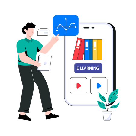 E Learning  Illustration