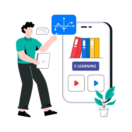 E Learning  Illustration