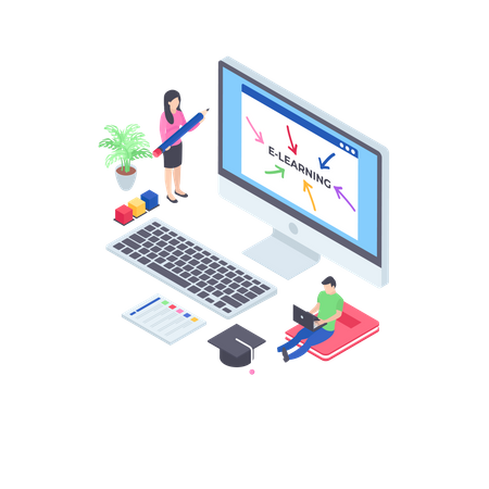 E-Learning  Illustration