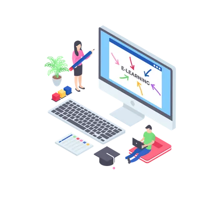 E-Learning  Illustration