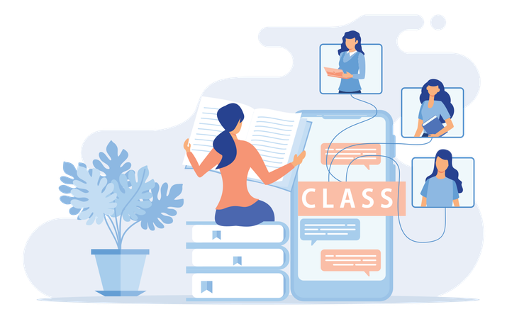 E Learning Online Education  Illustration