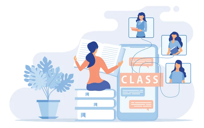 E Learning Online Education  Illustration