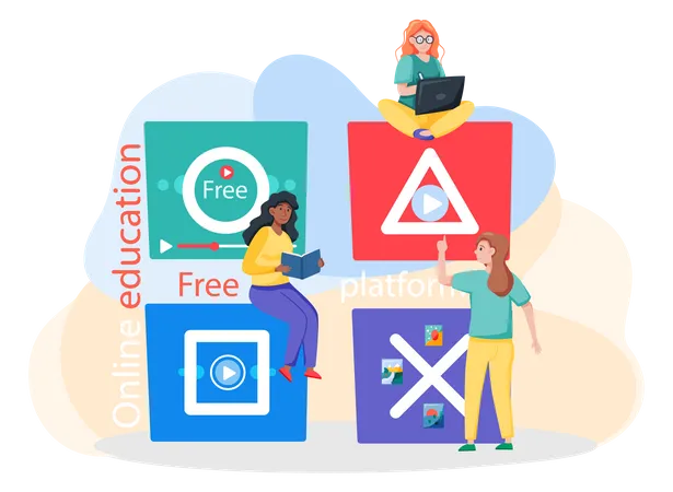 E-learning platform  Illustration