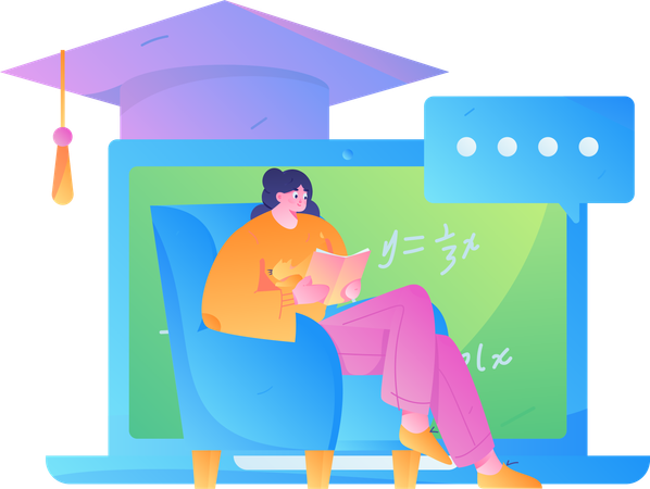 E-Learning-Plattform  Illustration