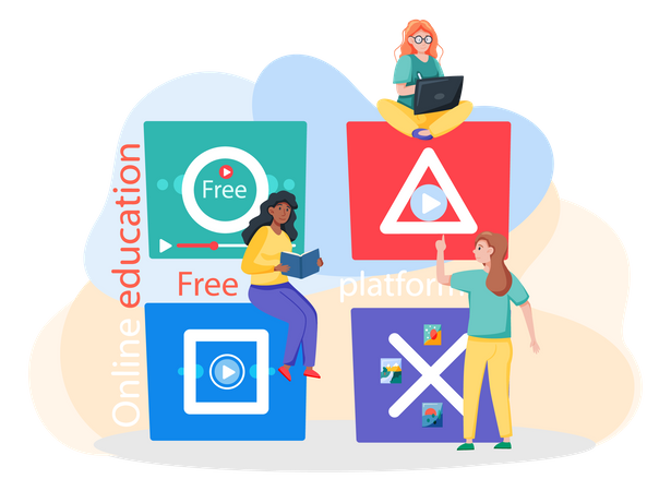 E-Learning-Plattform  Illustration