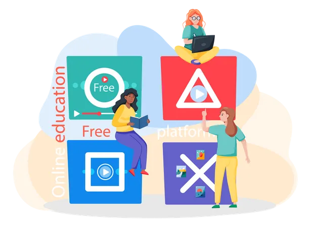 E-Learning-Plattform  Illustration