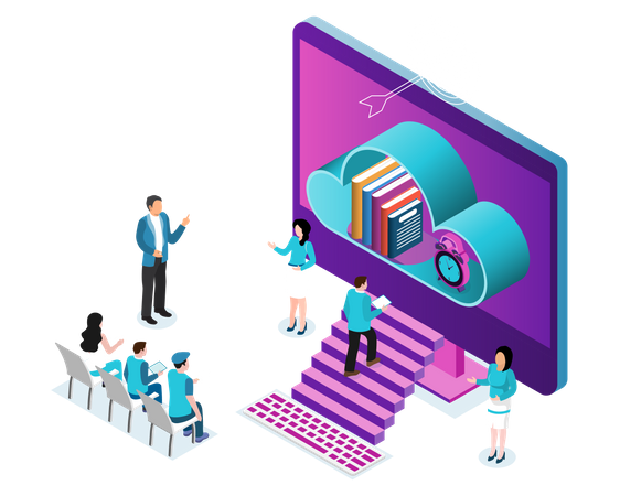 E-learning technology  Illustration