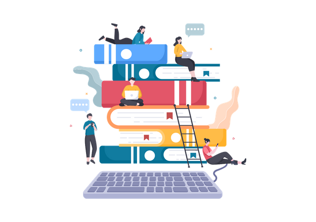 E-Library  일러스트레이션