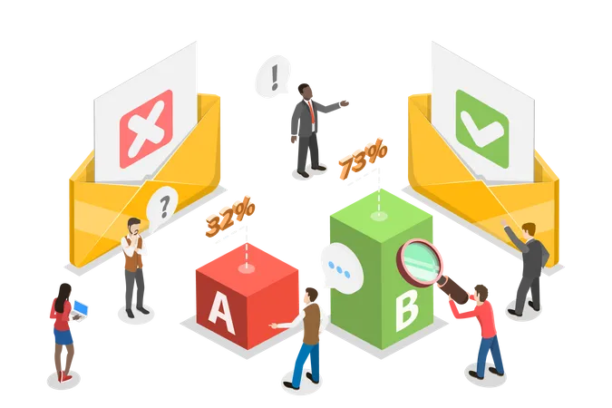 E-mail AB testing  Illustration