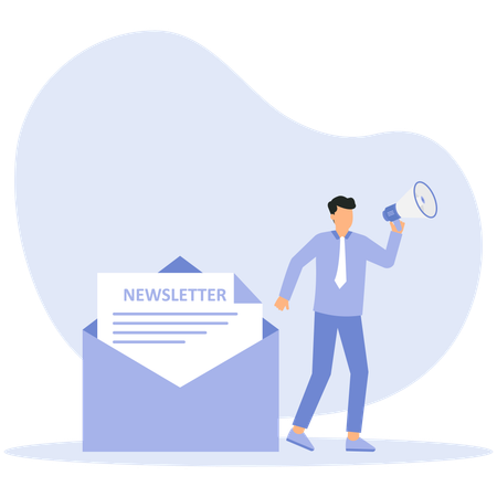 E-Mail-Abonnement und E-Mail-Marketingsystem Illustration