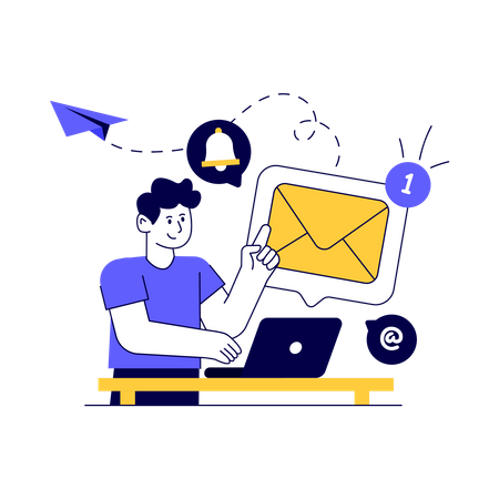 Email Benachrichtigung  Illustration