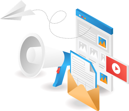 Campanha de portfólio de dados de e-mail  Ilustração
