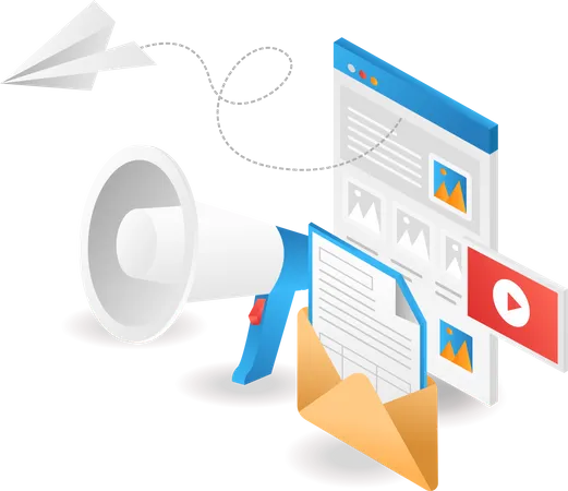 Campanha de portfólio de dados de e-mail  Ilustração