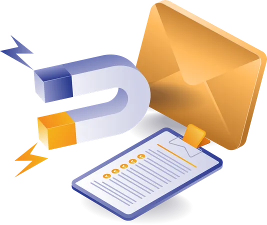 E-Mail-Daten-Checkliste Magnetmarketing  Illustration