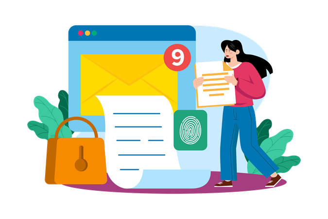 E-Mail-Dienstanbieter bieten sichere und zuverlässige Messaging-Lösungen  Illustration