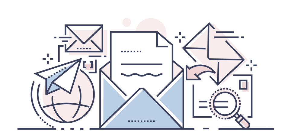 E-Mail-Kommunikation  Illustration