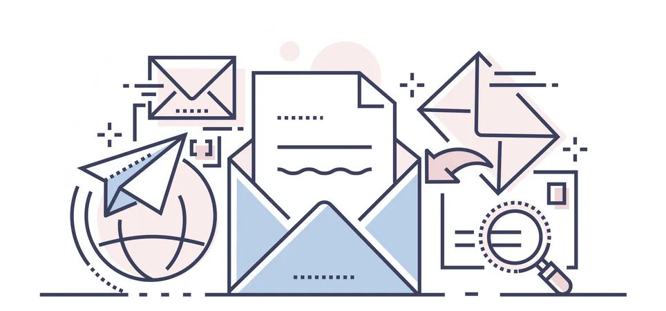 E-Mail-Kommunikation  Illustration