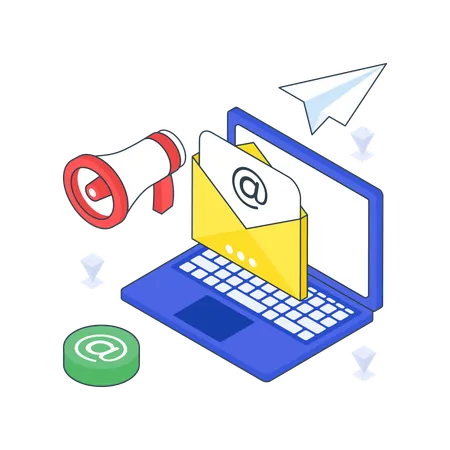 Marketing de email  Ilustração