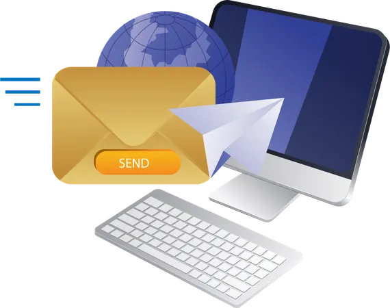 E-mail marketing digital  Ilustração