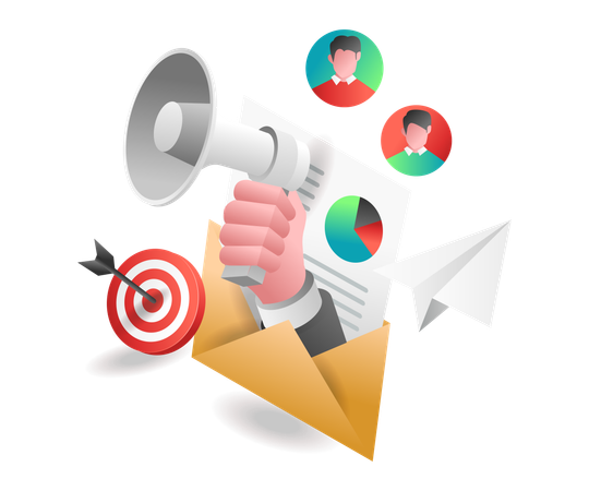 E-Mail-Marketing-Kampagne  Illustration