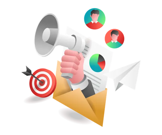 E-Mail-Marketing-Kampagne  Illustration