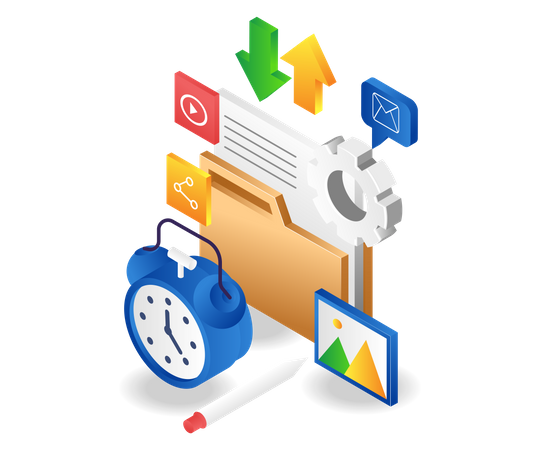 E-Mail-Marketing-Timer  Illustration