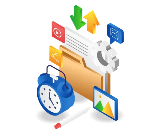 E-Mail-Marketing-Timer  Illustration