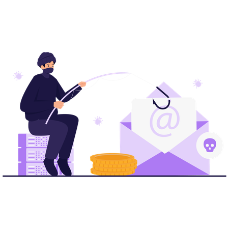 E-Mail-Phishing-Angriff  Illustration