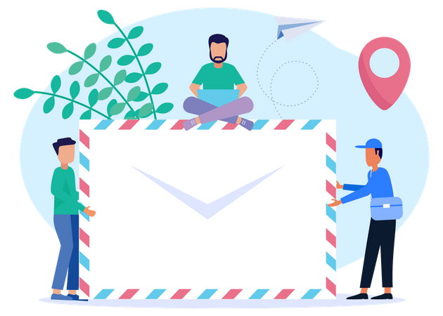 Email schicken  Illustration