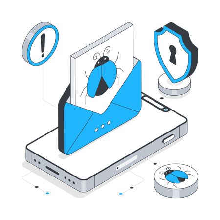 E-Mail-Virus  Illustration