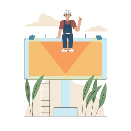 E-Mail-Werbetafel  Illustration