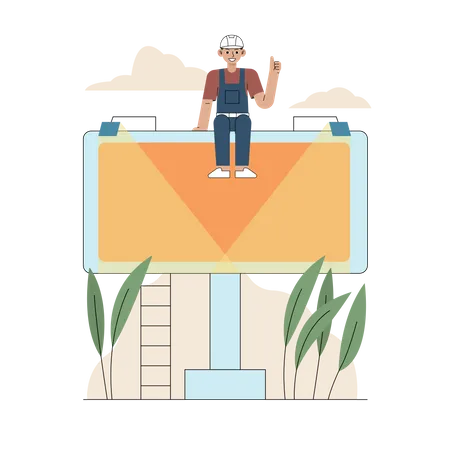 E-Mail-Werbetafel  Illustration