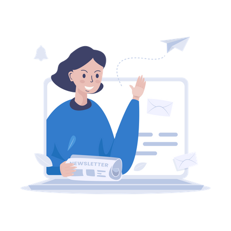 E-Mail-Werbung mittels Newsletter Illustration