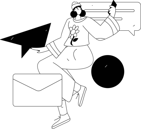 E-mails de comunicação empresarial enviados aos funcionários  Ilustração