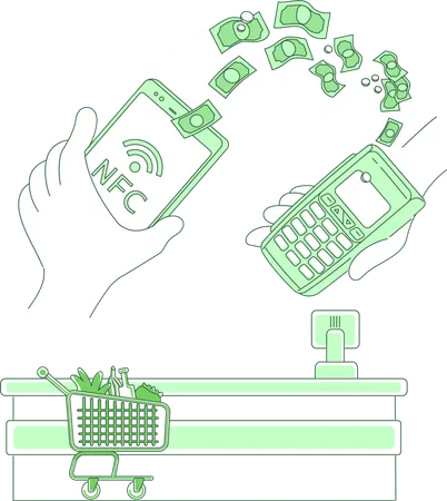 E-payment terminal  Illustration