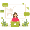 e commerce shopping illustration free download