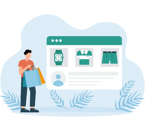 E shopping  Illustration