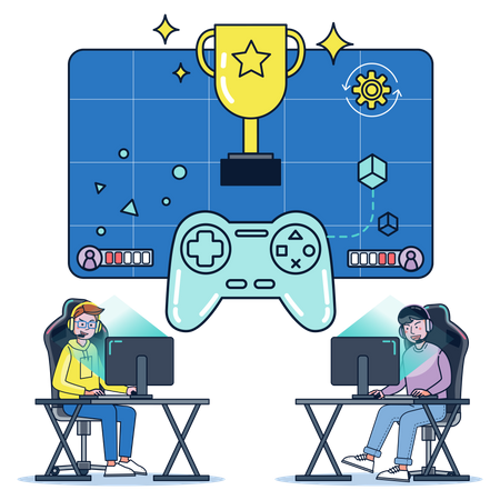 E-sports competition  일러스트레이션