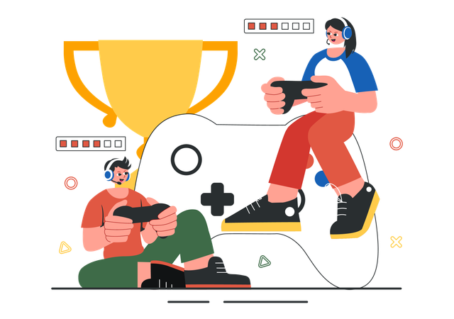 Torneio de jogos de e-sports  Ilustração