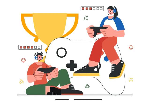 Torneio de jogos de e-sports  Ilustração